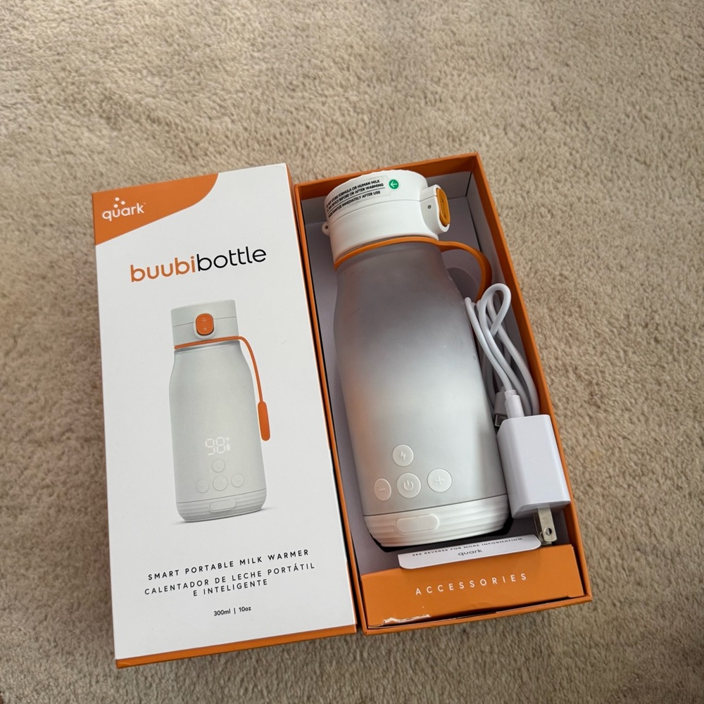 BuubiBottle Smart Portable Milk Warmer - Silver